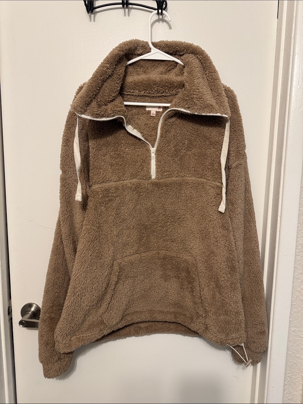 SO Plush Teddy Fleece Pullover - Beige